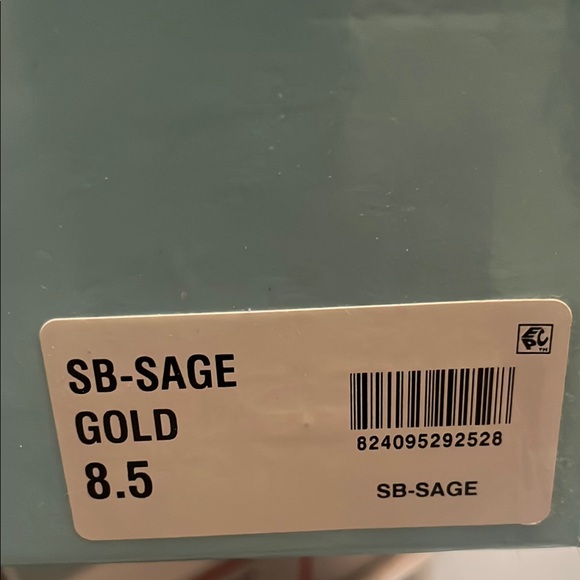 Betsey Johnson Gold Glitter Heels with Ankle Strap - Picture 5 of 6